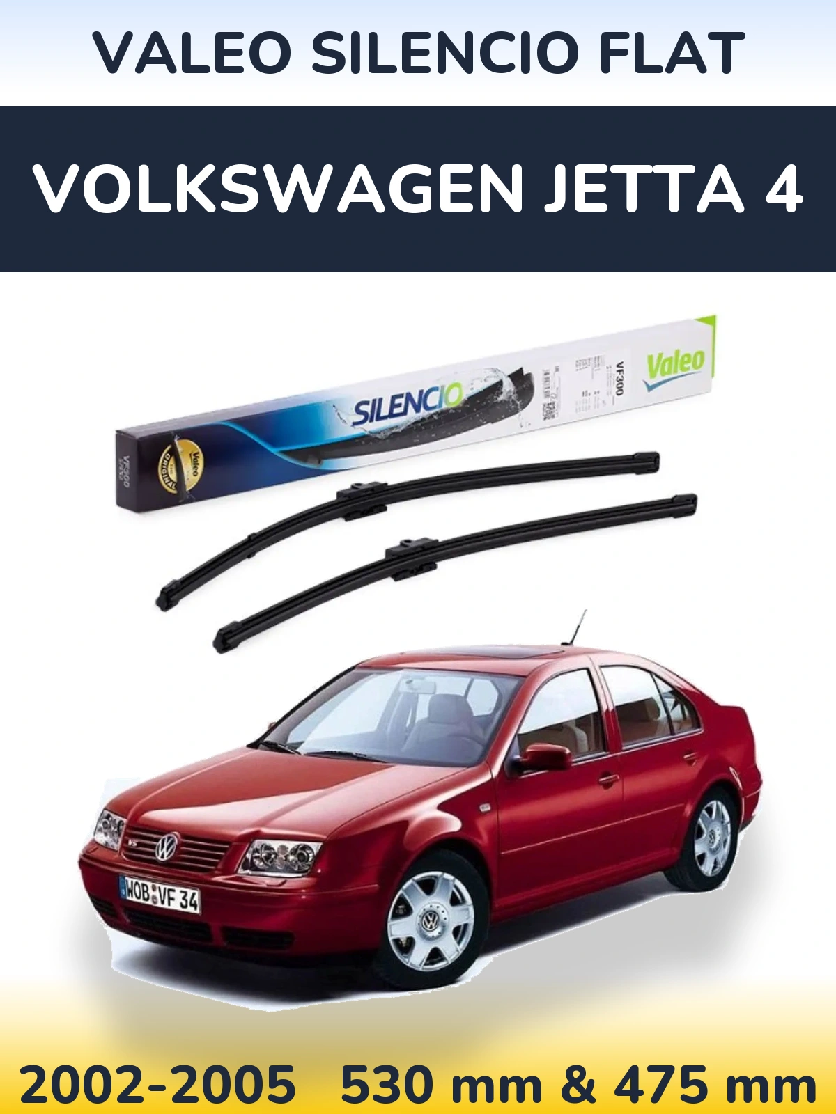 Ștergătoare Valeo Silencio Flat pentru Volkswagen Jetta 4