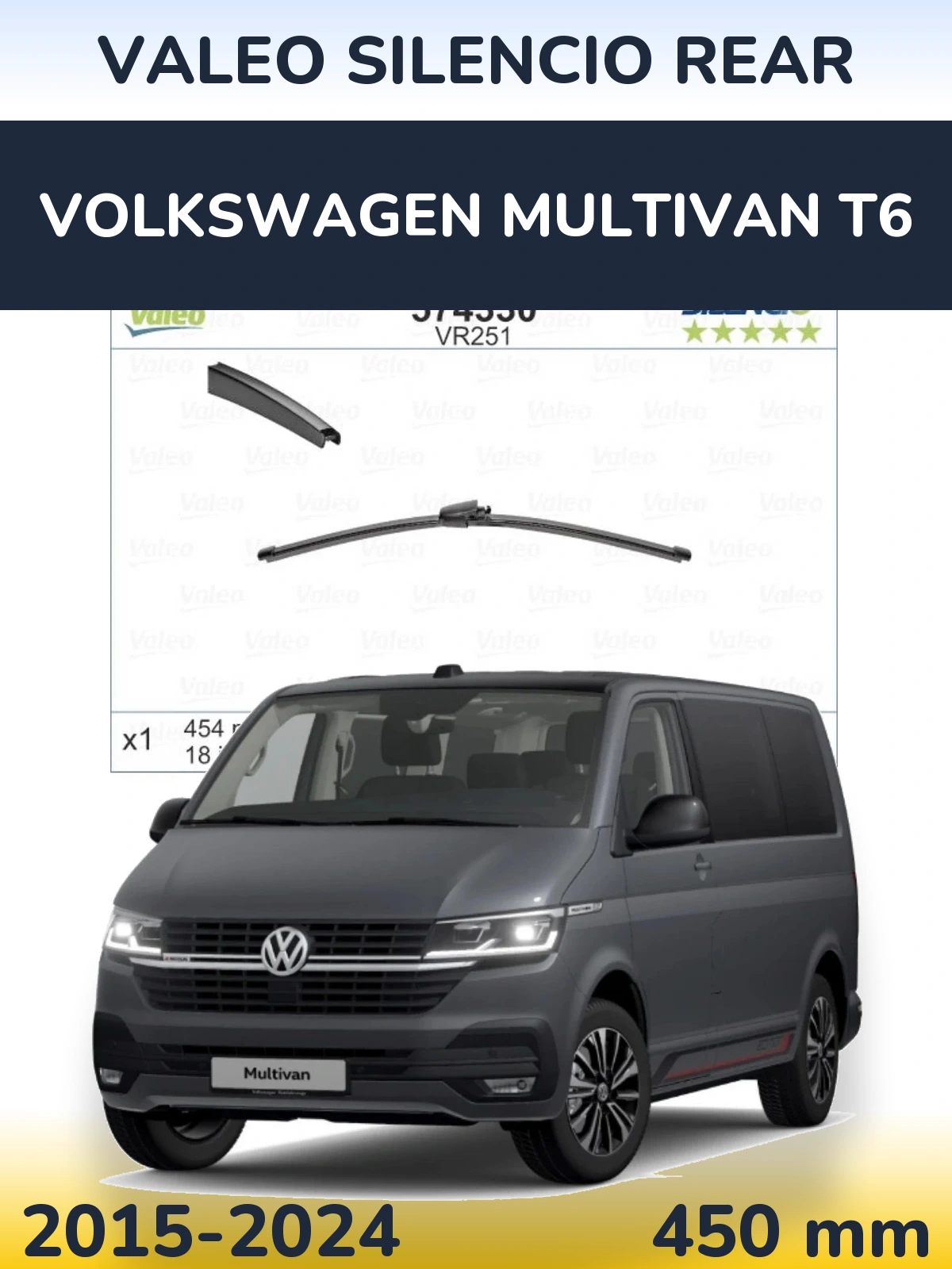 Ștergătoare Valeo Silencio Rear pentru Volkswagen Multivan T6