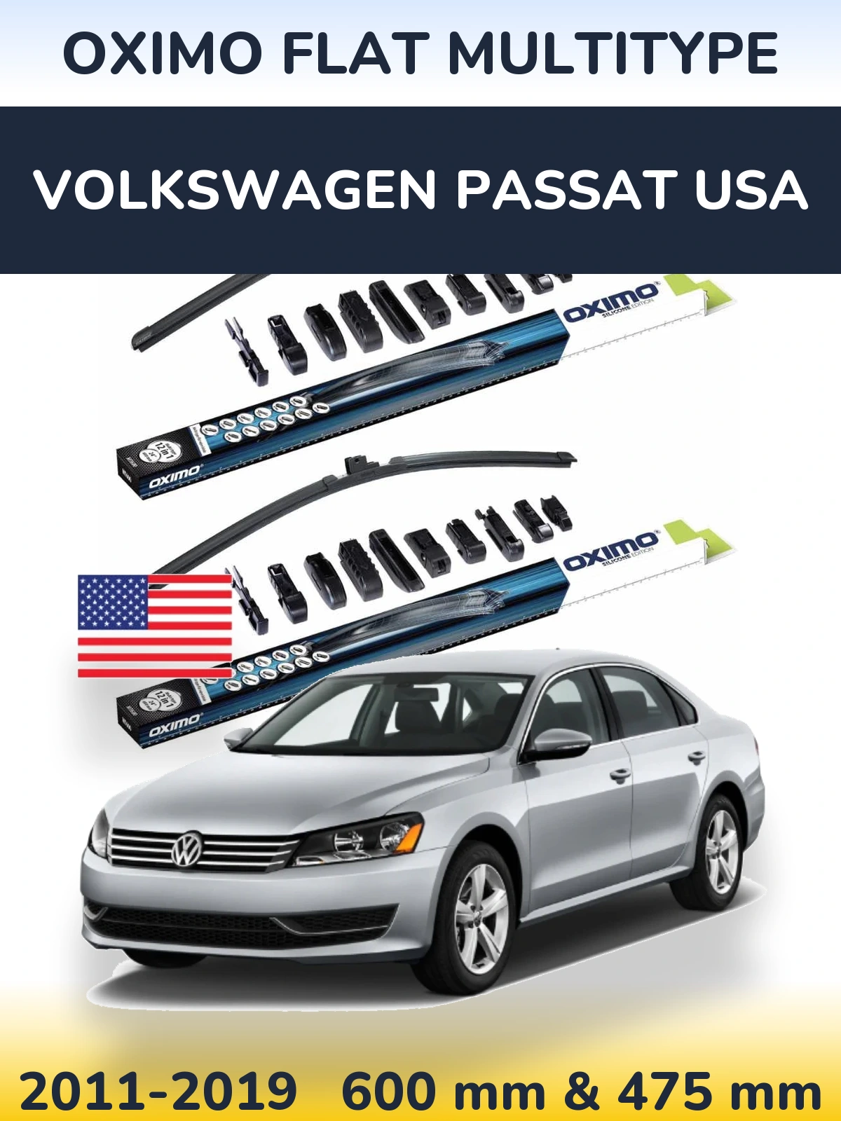 Ștergătoare Oximo Flat MultiTipe pentru Volkswagen Passat USA