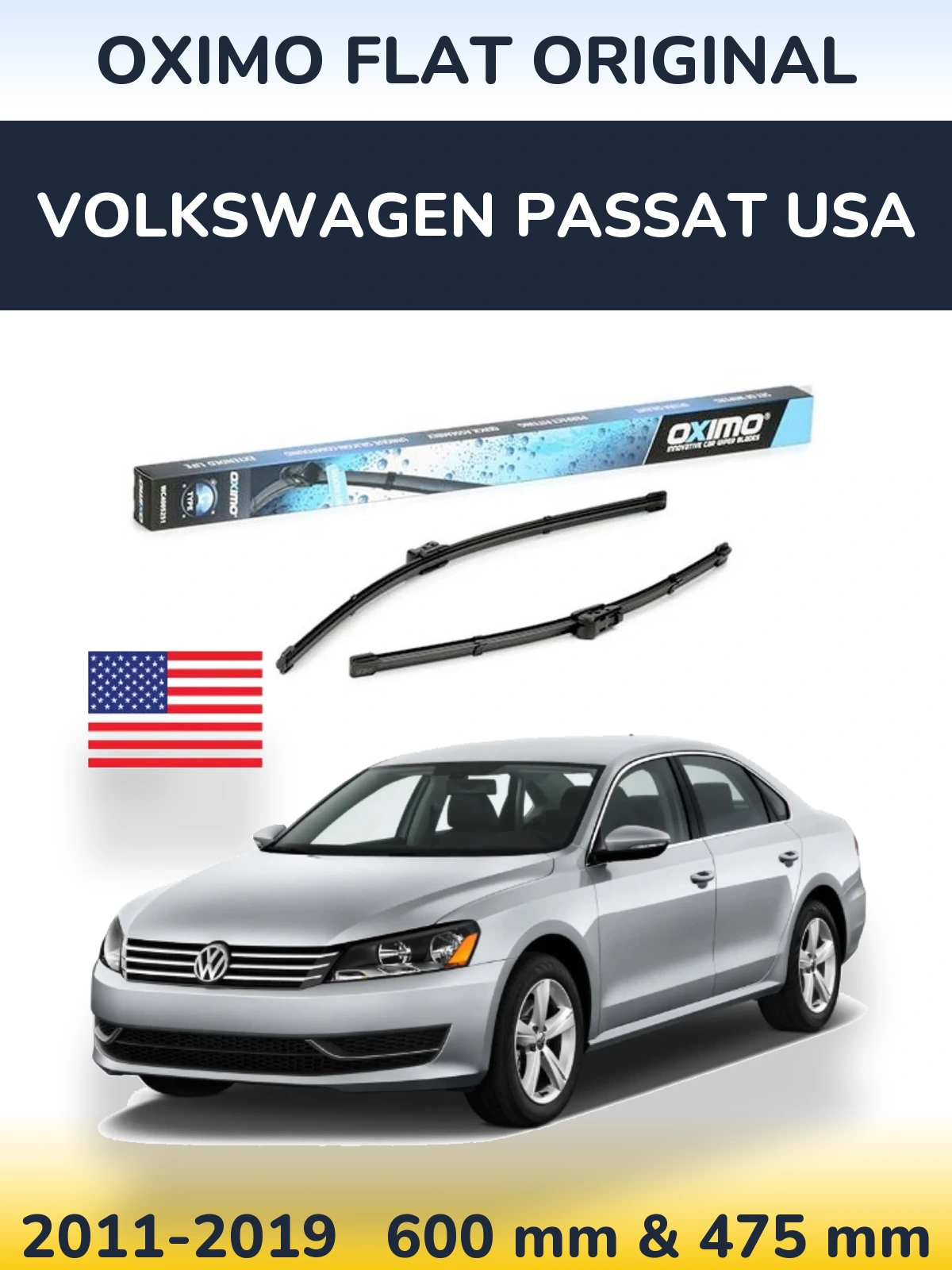 Ștergătoare Oximo Flat Original pentru Volkswagen Passat USA