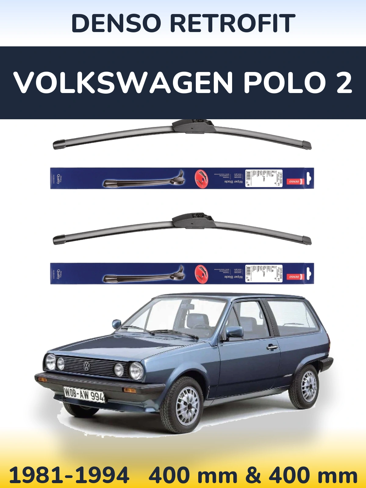 Ștergătoare Denso Retrofit pentru Volkswagen Polo 2