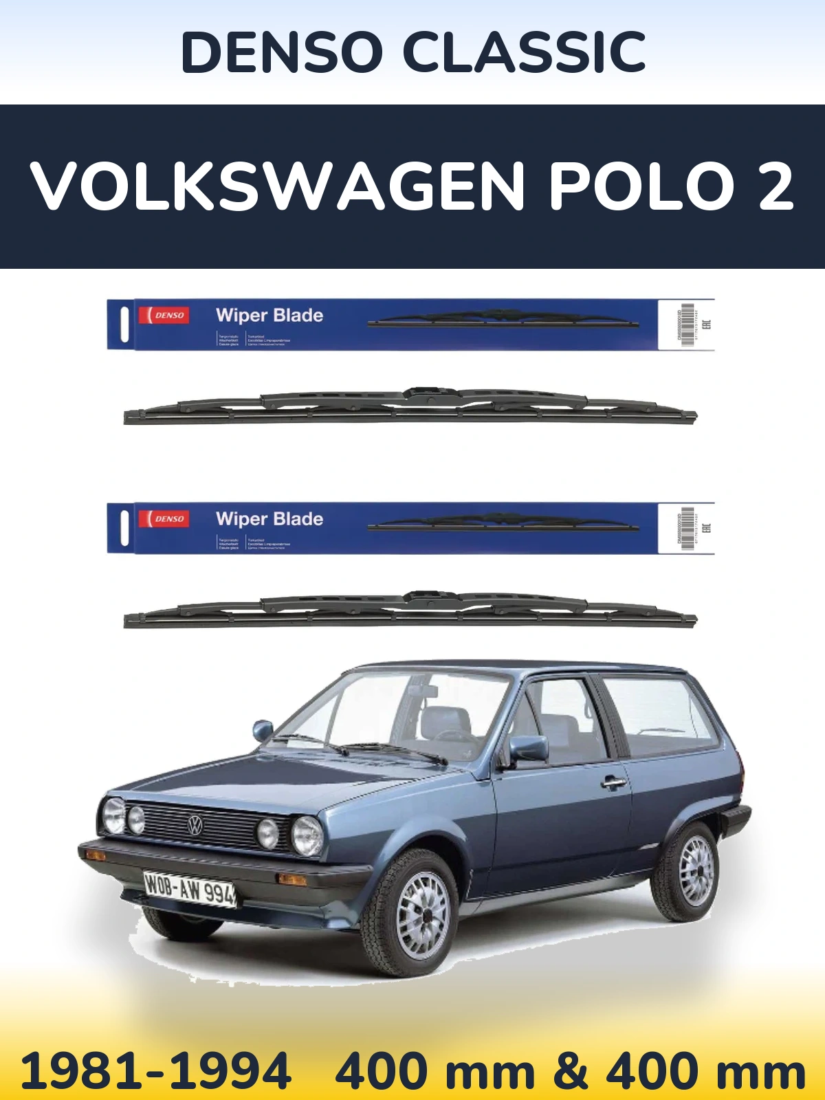 Ștergătoare Denso Classic pentru Volkswagen Polo 2
