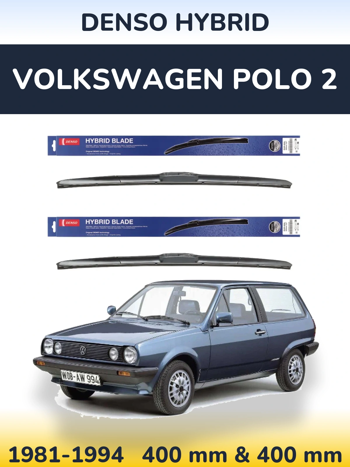 Ștergătoare Denso Hybrid pentru Volkswagen Polo 2