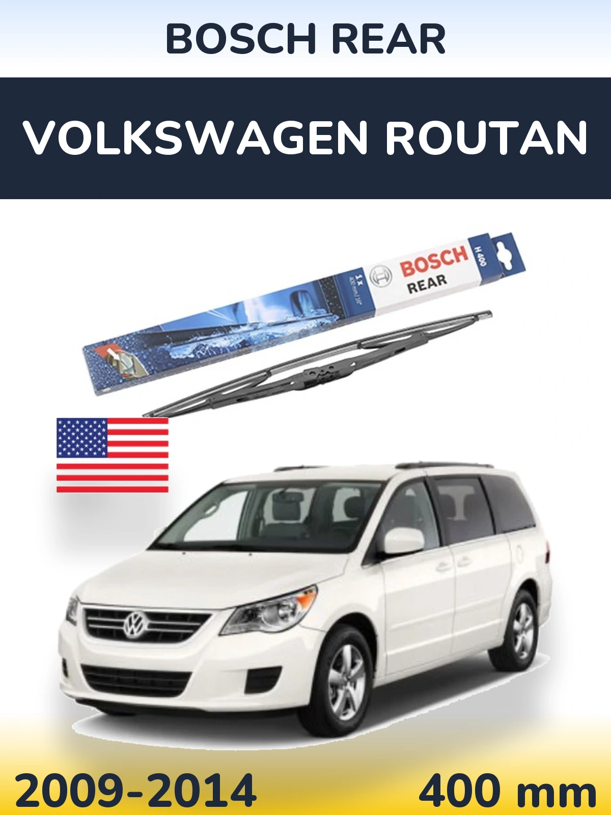 Задний дворник BOSCH Rear 400 мм для Volkswagen Routan 2009-2014