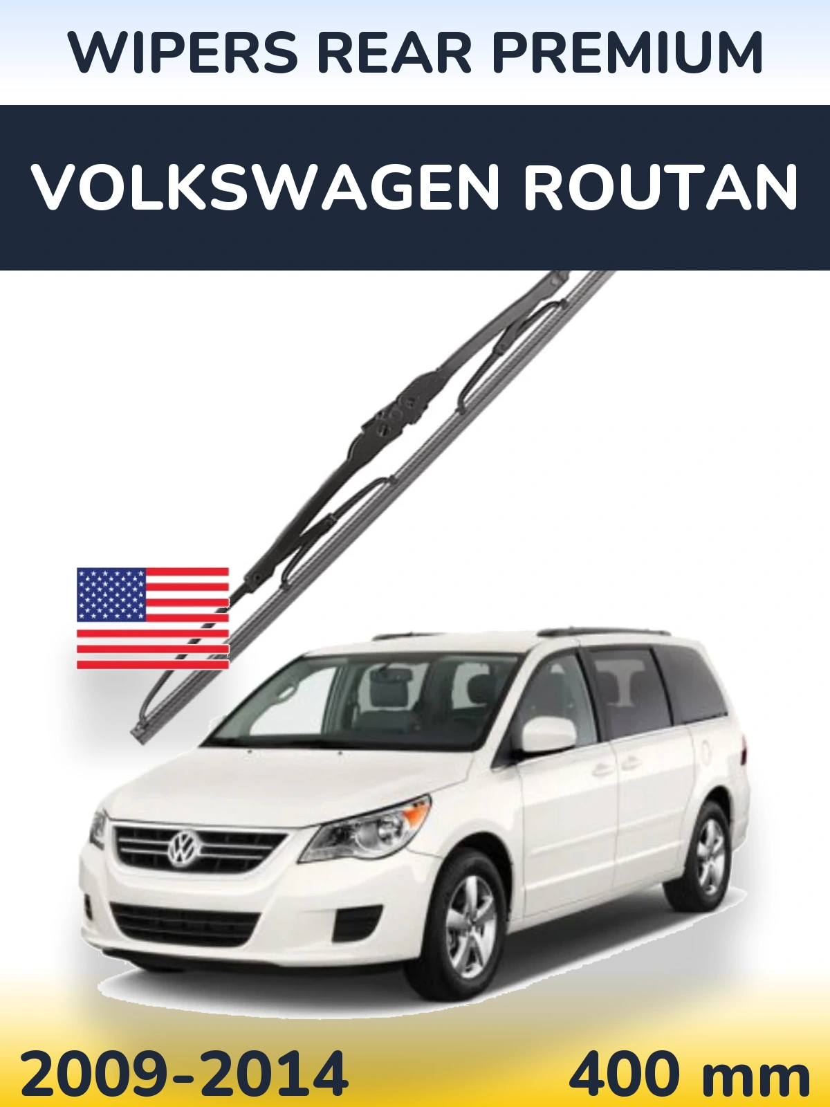 Задний дворник WIPERS REAR PREMIUM 400 мм для Volkswagen Routan 2009-2014