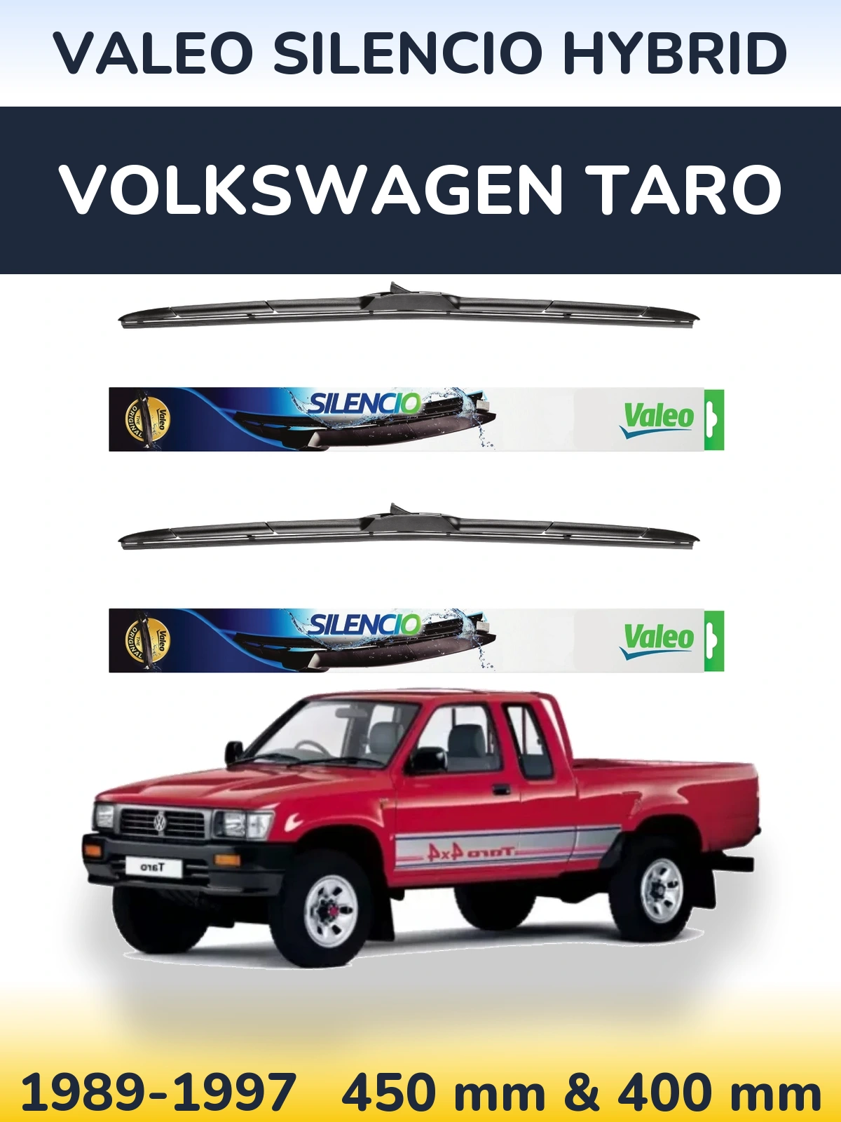 Ștergătoare Valeo Silencio Hybrid pentru Volkswagen Taro