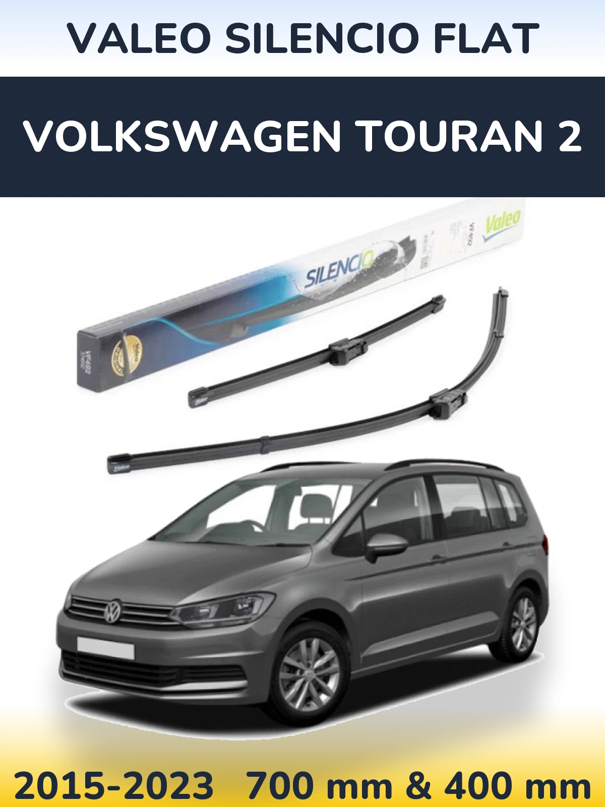 Ștergătoare Valeo Silencio Flat pentru Volkswagen Touran 2