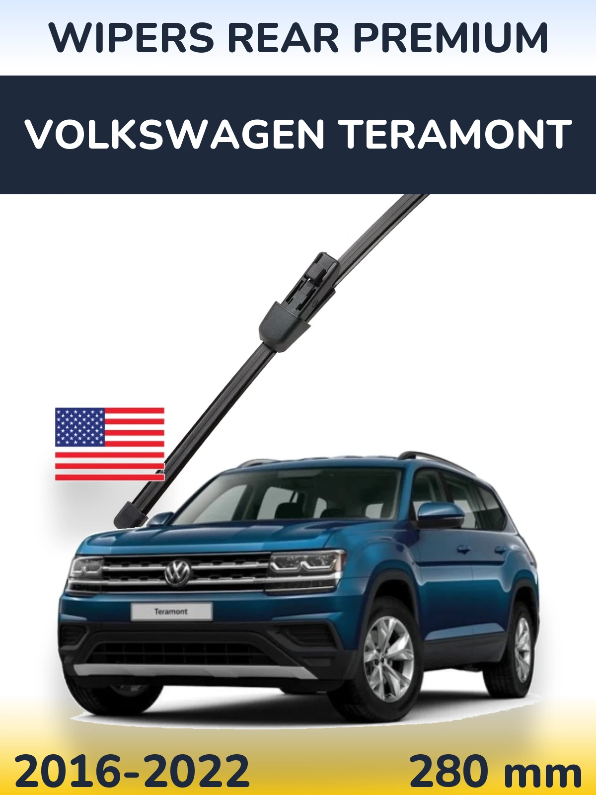 Задний дворник WIPERS REAR PREMIUM 280 мм для Volkswagen Teramont 2016-2022