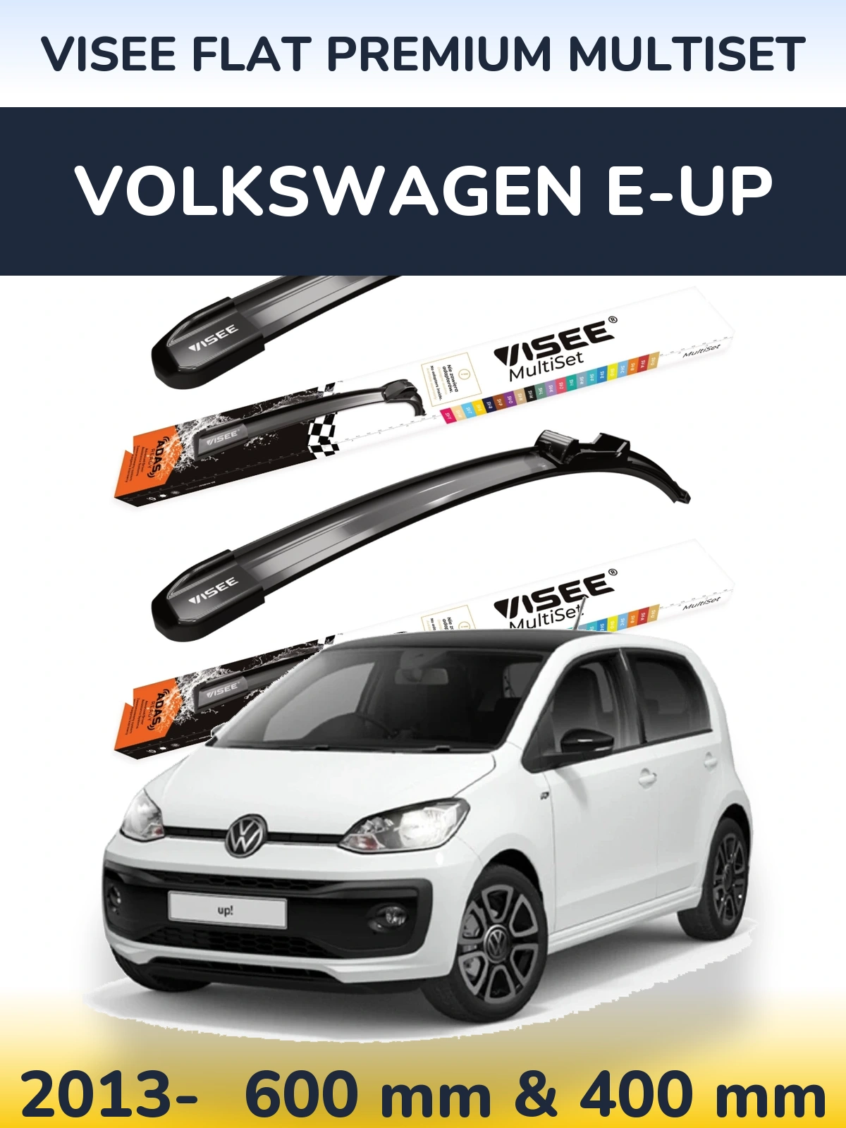 Ștergătoare VISEE FLAT PREMIUM MultiSet pentru Volkswagen e-Up