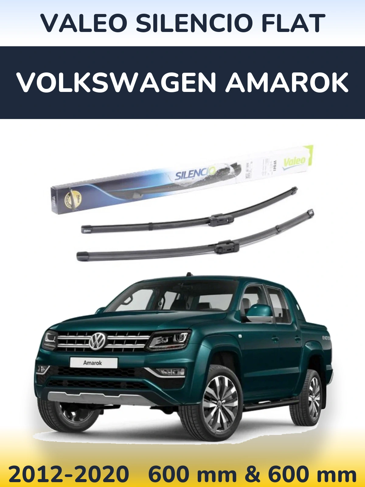 Ștergătoare Valeo Silencio Flat pentru Volkswagen Amarok