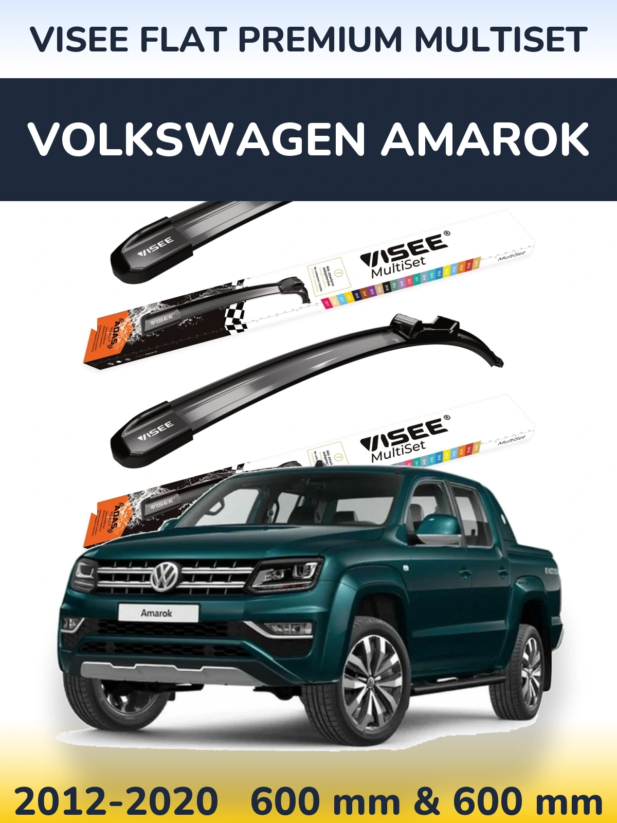 Ștergătoare VISEE FLAT PREMIUM MultiSet pentru Volkswagen Amarok