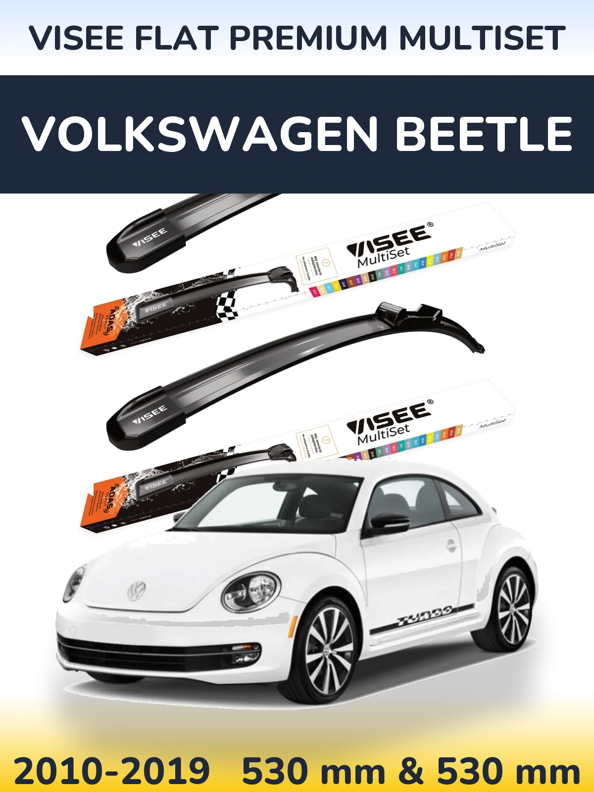 Ștergătoare VISEE FLAT PREMIUM MultiSet pentru Volkswagen Beetle