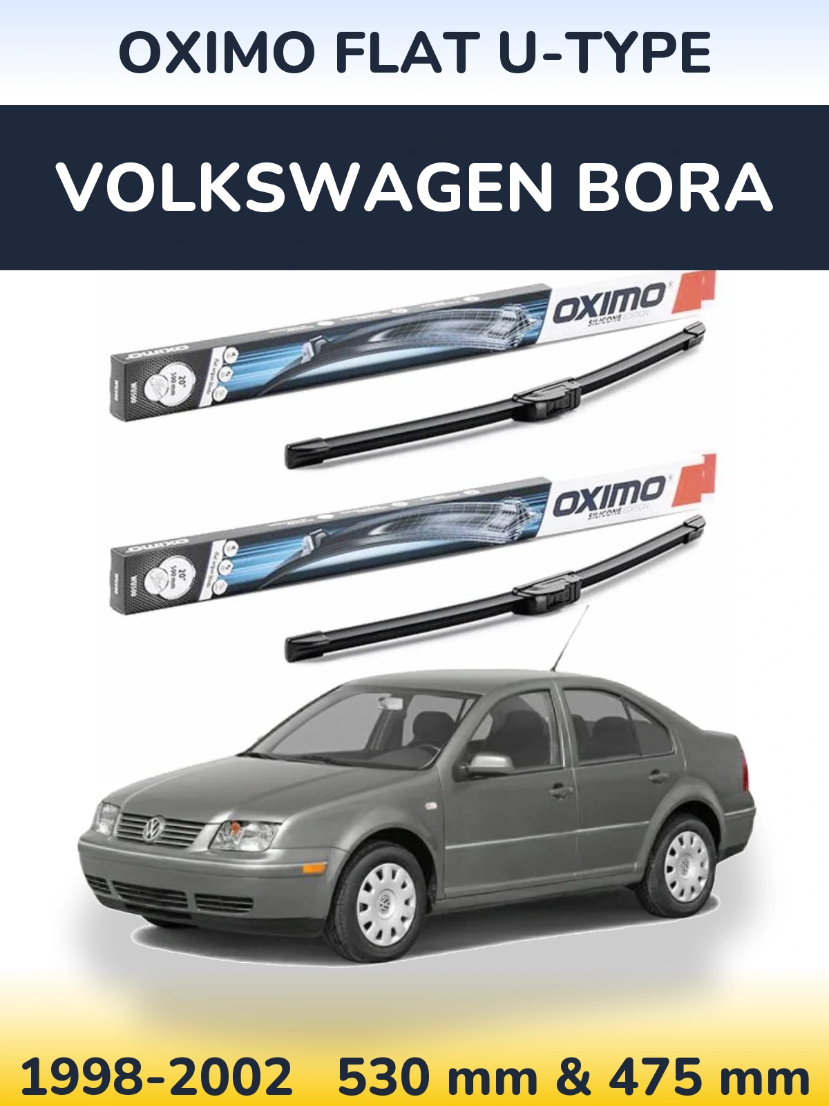 Ștergătoare Oximo Flat U-type pentru Volkswagen Bora