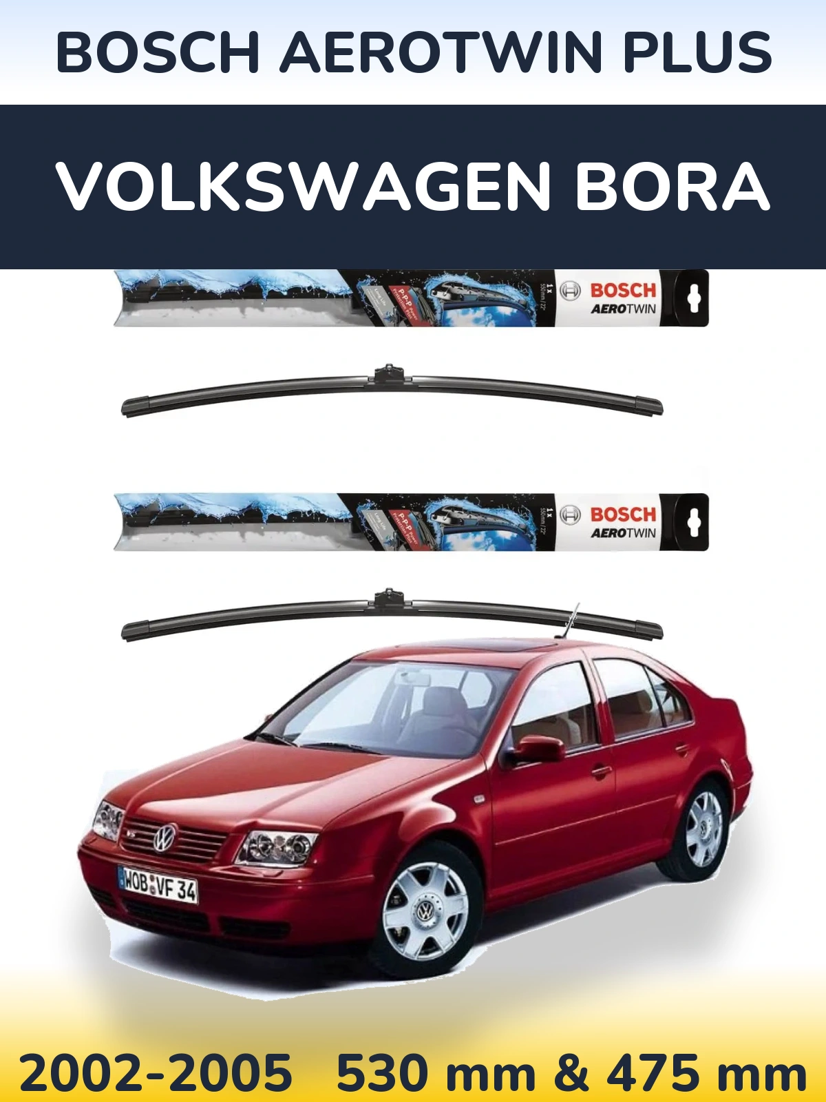 Ștergătoare BOSCH AeroTwin Plus pentru Volkswagen Bora