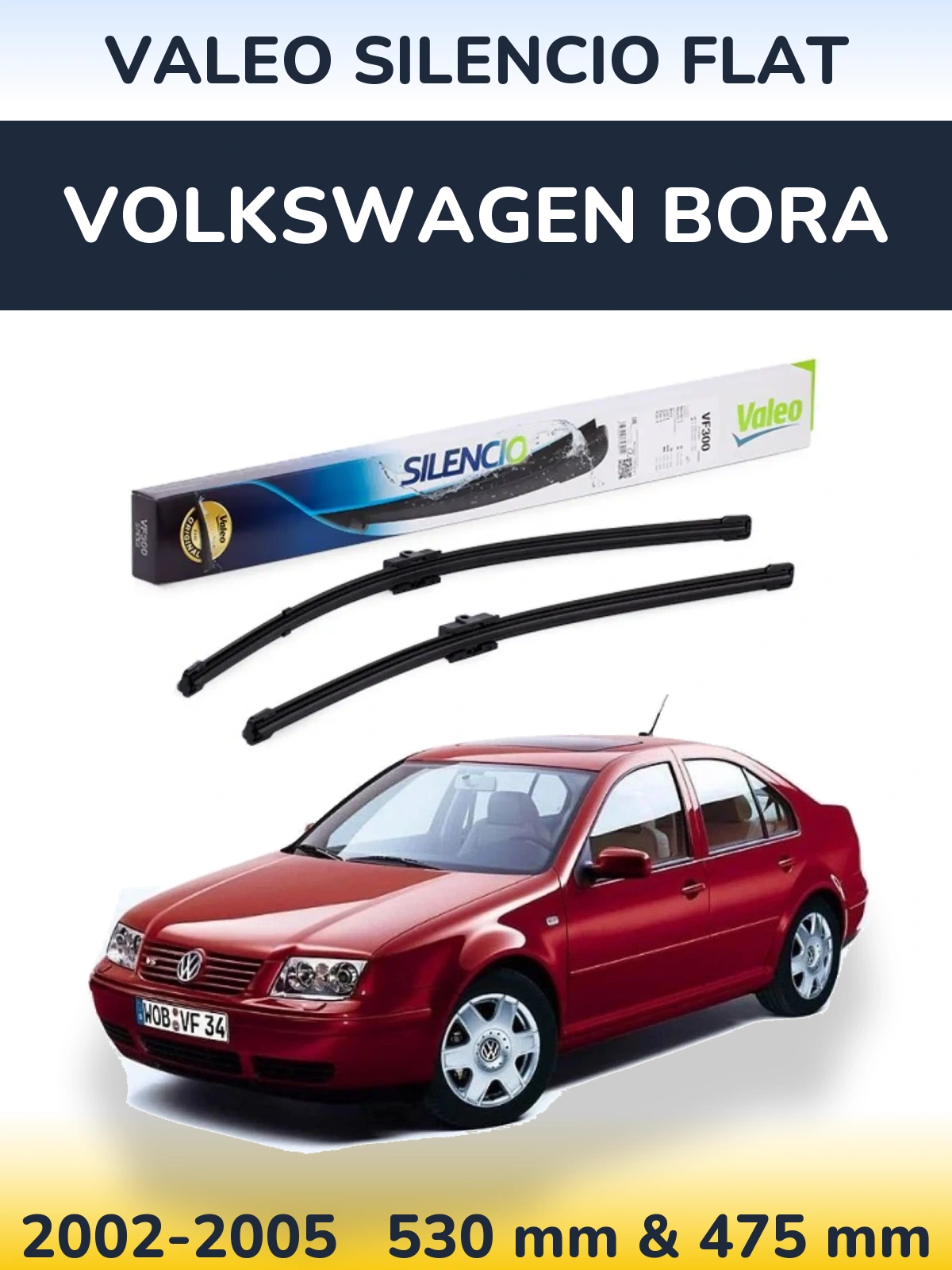 Ștergătoare Valeo Silencio Flat pentru Volkswagen Bora