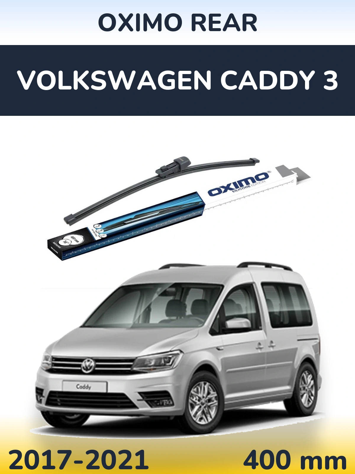 Rear wiper blade Oximo Rear 400 mm for Volkswagen Caddy 3 2017-2021