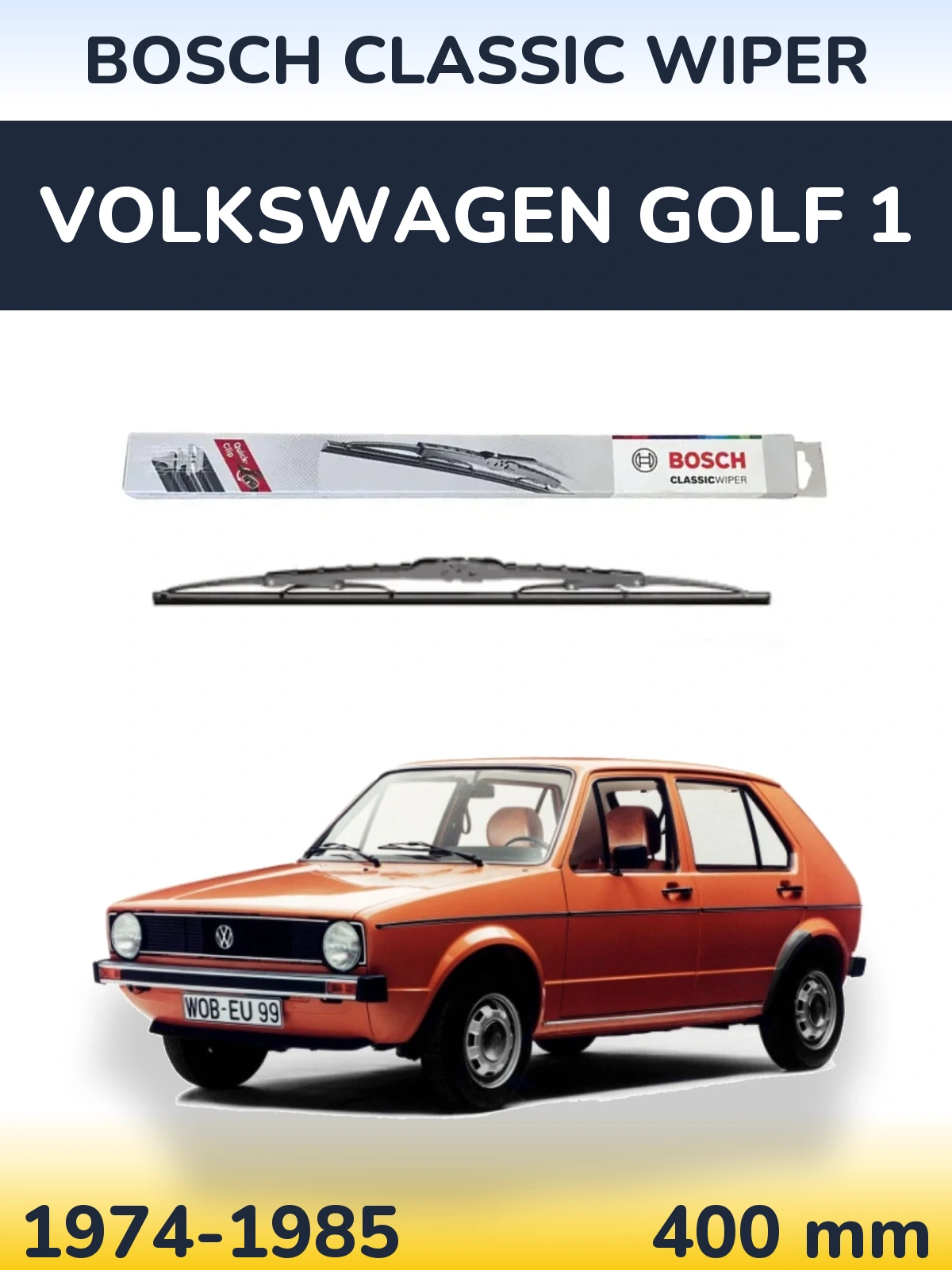 Ștergătoare BOSCH Classic Wiper pentru Volkswagen Golf 1