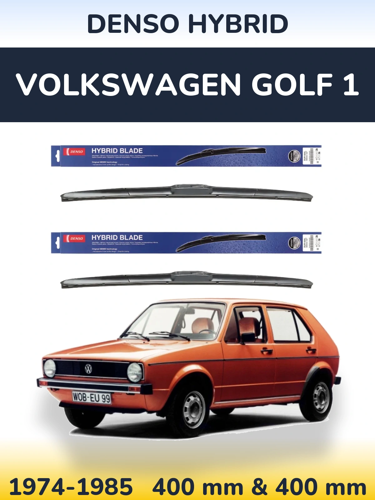 Ștergătoare Denso Hybrid pentru Volkswagen Golf 1