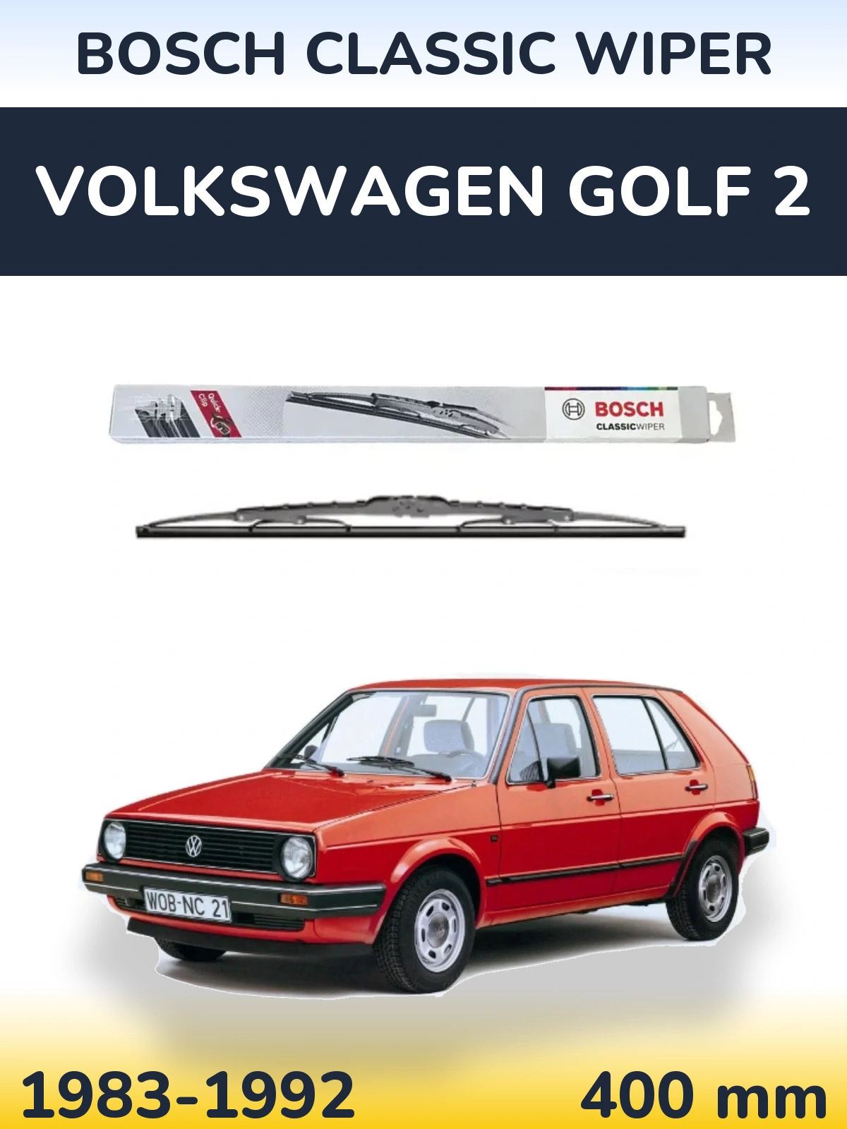 Ștergătoare BOSCH Classic Wiper pentru Volkswagen Golf 2