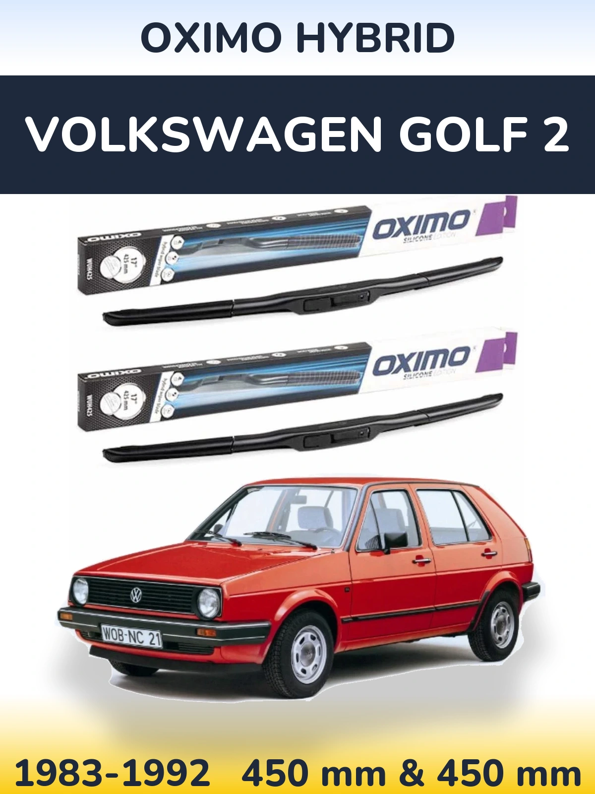 Ștergătoare Oximo Hybrid pentru Volkswagen Golf 2