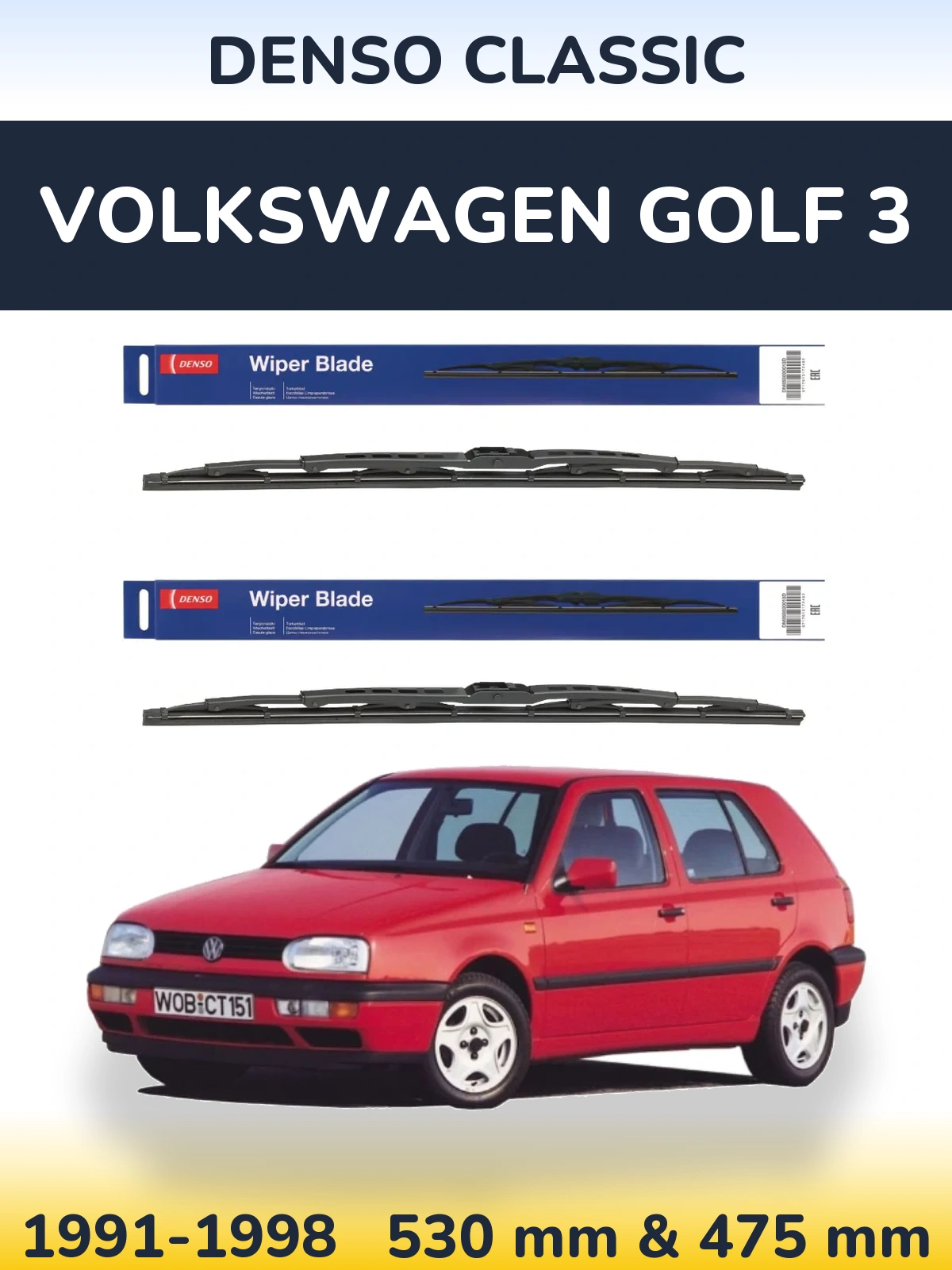 Ștergătoare Denso Classic pentru Volkswagen Golf 3