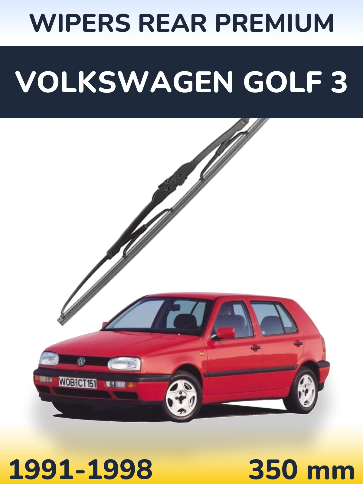 Ștergătoare WIPERS REAR PREMIUM pentru Volkswagen Golf 3