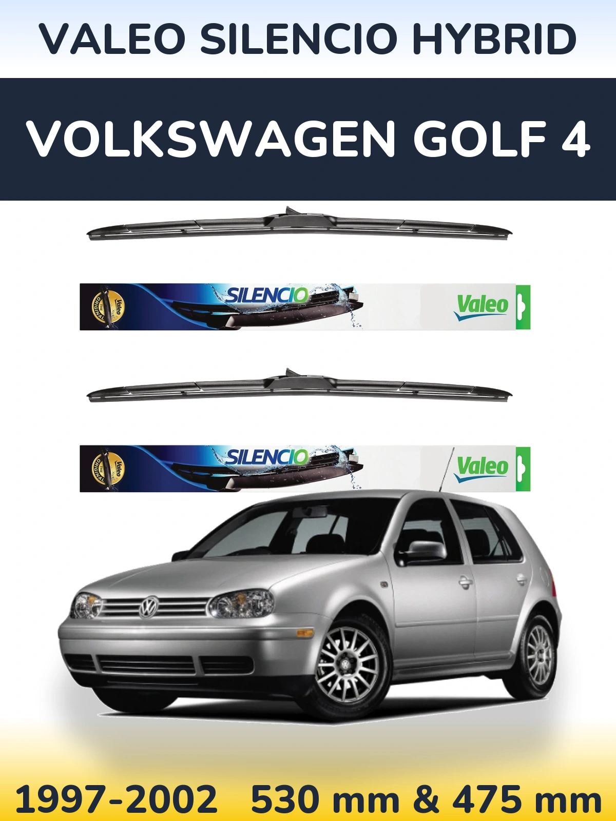 Ștergătoare Valeo Silencio Hybrid pentru Volkswagen Golf 4