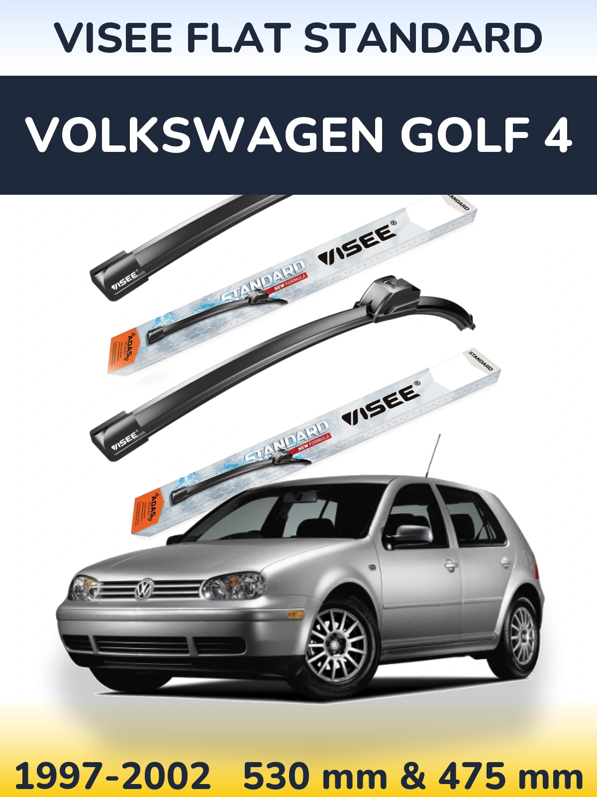 Ștergătoare VISEE FLAT STANDARD pentru Volkswagen Golf 4