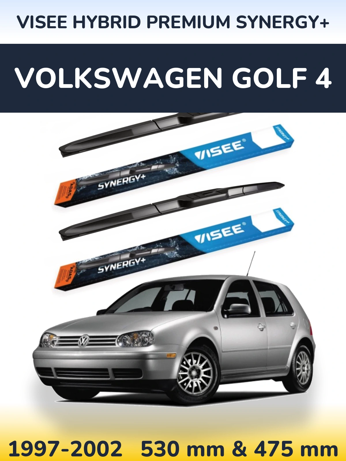 Ștergătoare VISEE HYBRID PREMIUM SYNERGY+ pentru Volkswagen Golf 4