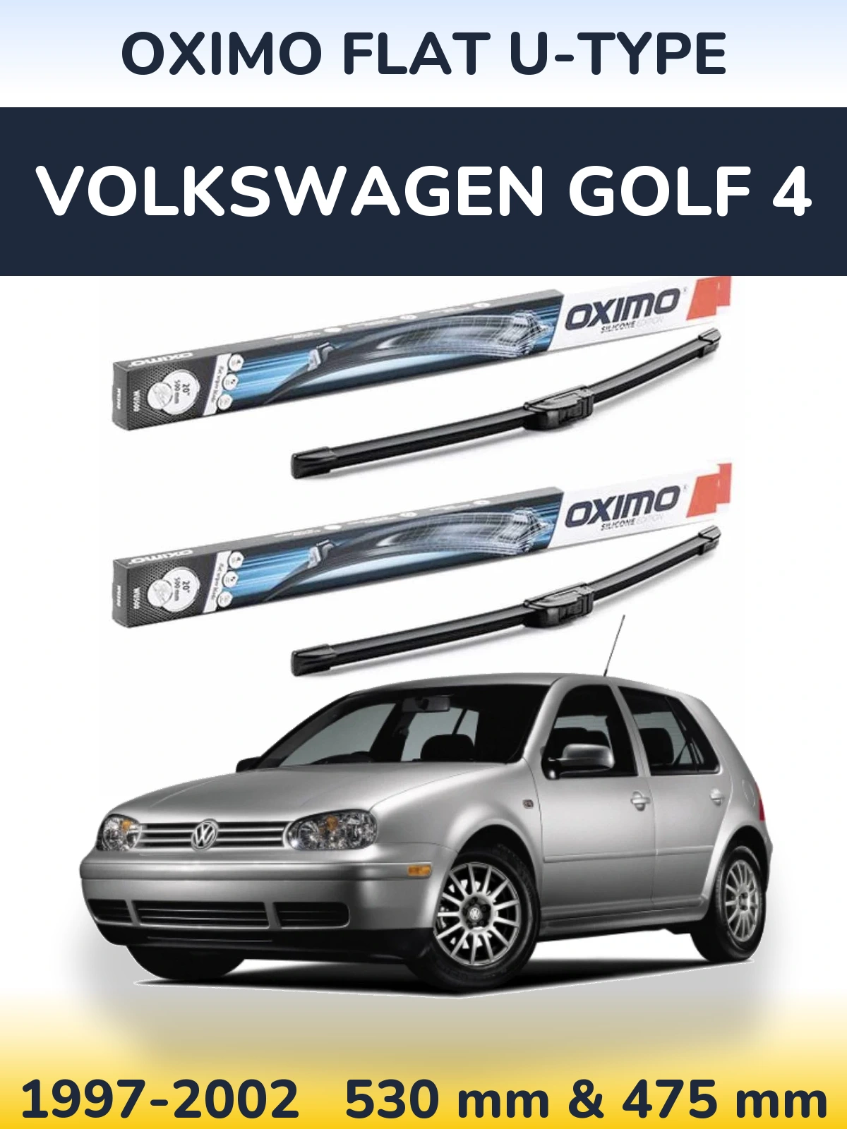 Ștergătoare Oximo Flat U-type pentru Volkswagen Golf 4
