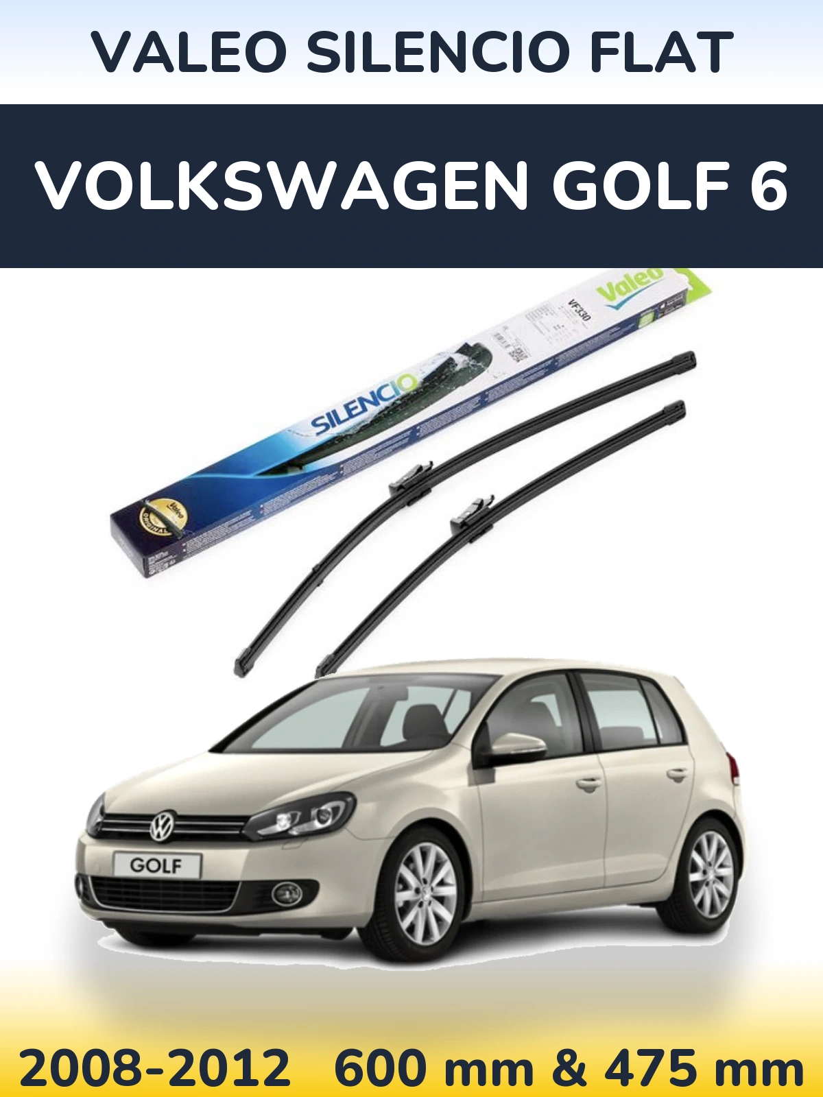 Ștergătoare Valeo Silencio Flat pentru Volkswagen Golf 6