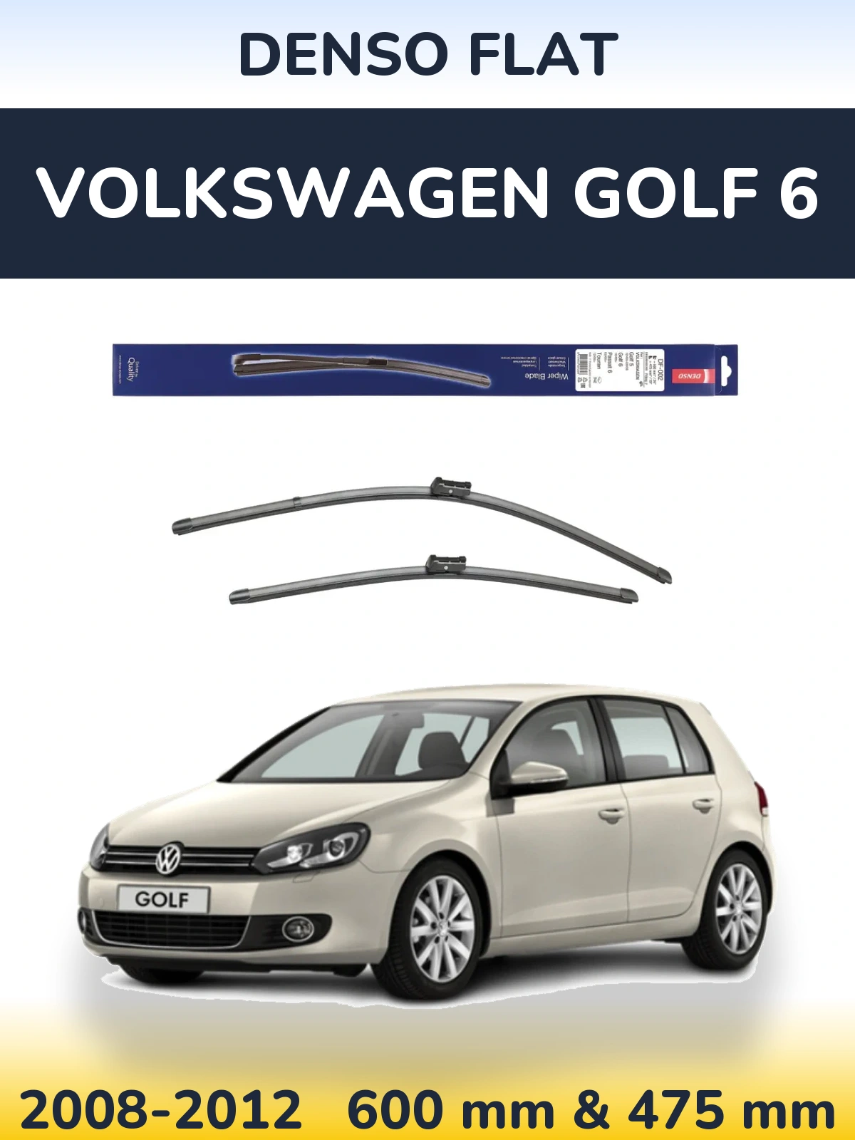 Ștergătoare Denso Flat pentru Volkswagen Golf 6