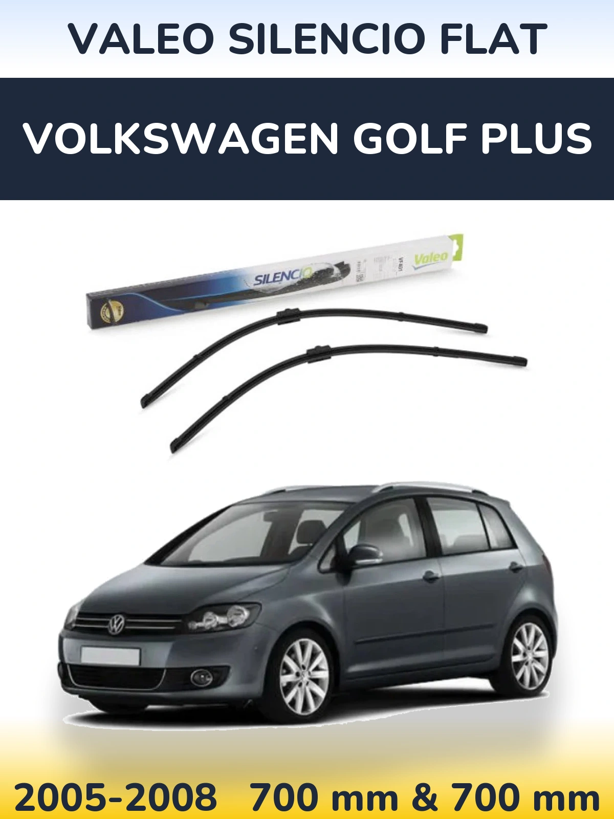 Ștergătoare Valeo Silencio Flat pentru Volkswagen Golf Plus