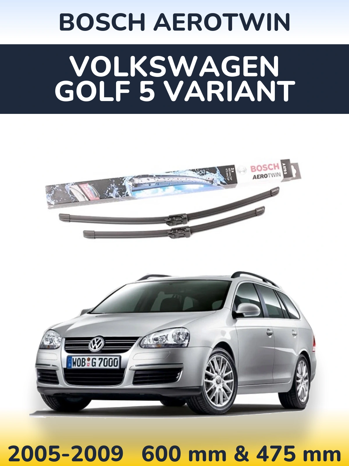 Ștergătoare BOSCH AeroTwin pentru Volkswagen Golf 5 Variant