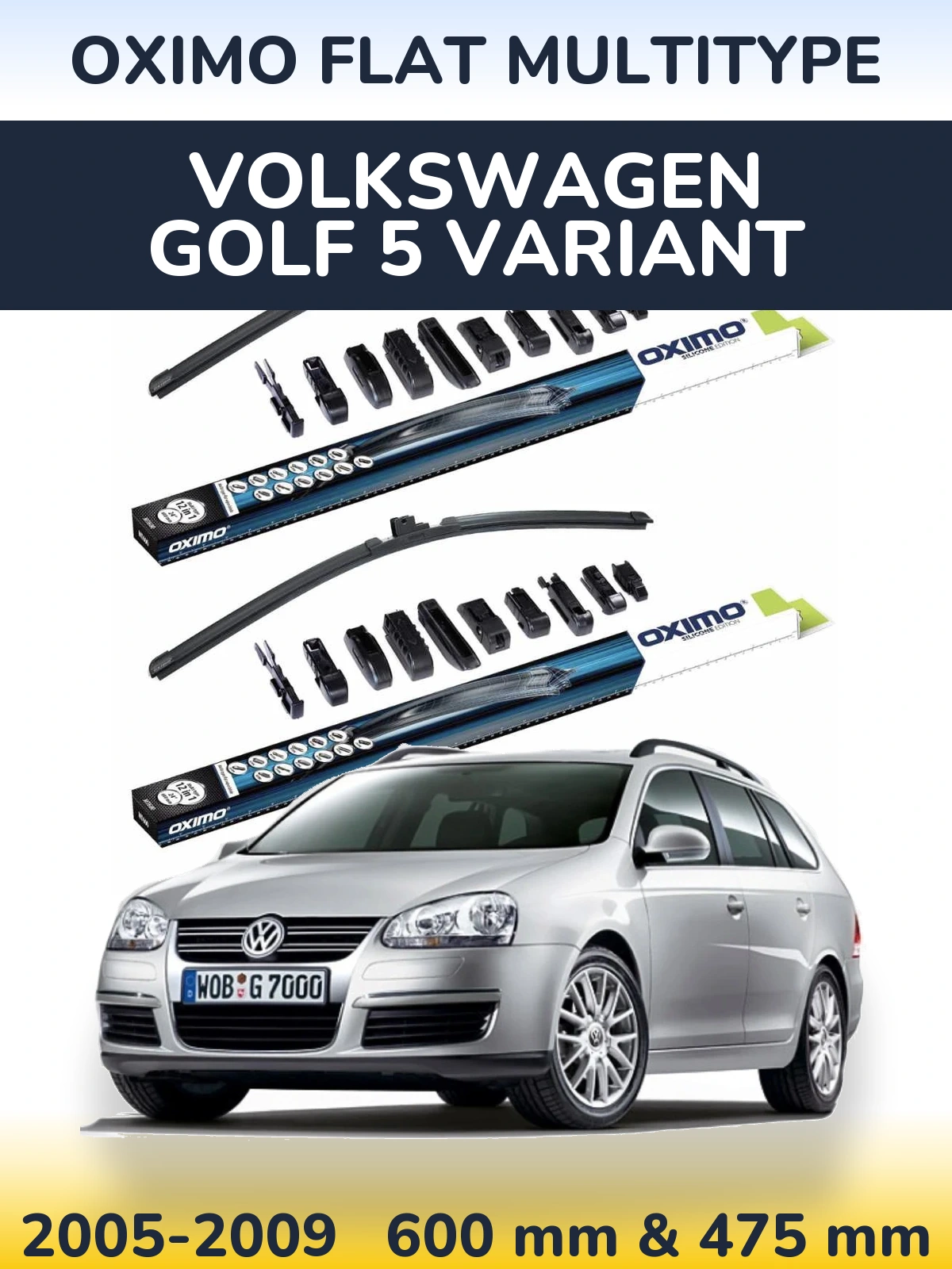 Ștergătoare Oximo Flat MultiTipe pentru Volkswagen Golf 5 Variant