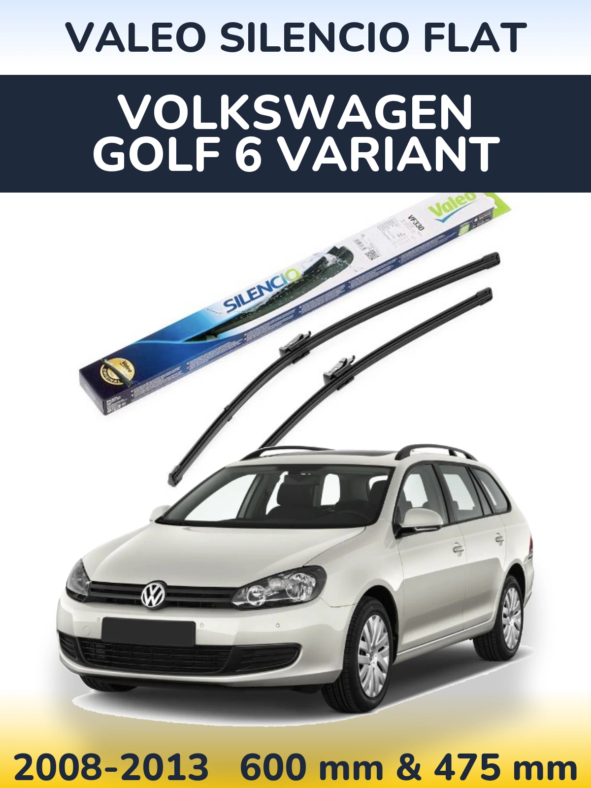 Ștergătoare Valeo Silencio Flat pentru Volkswagen Golf 6 Variant