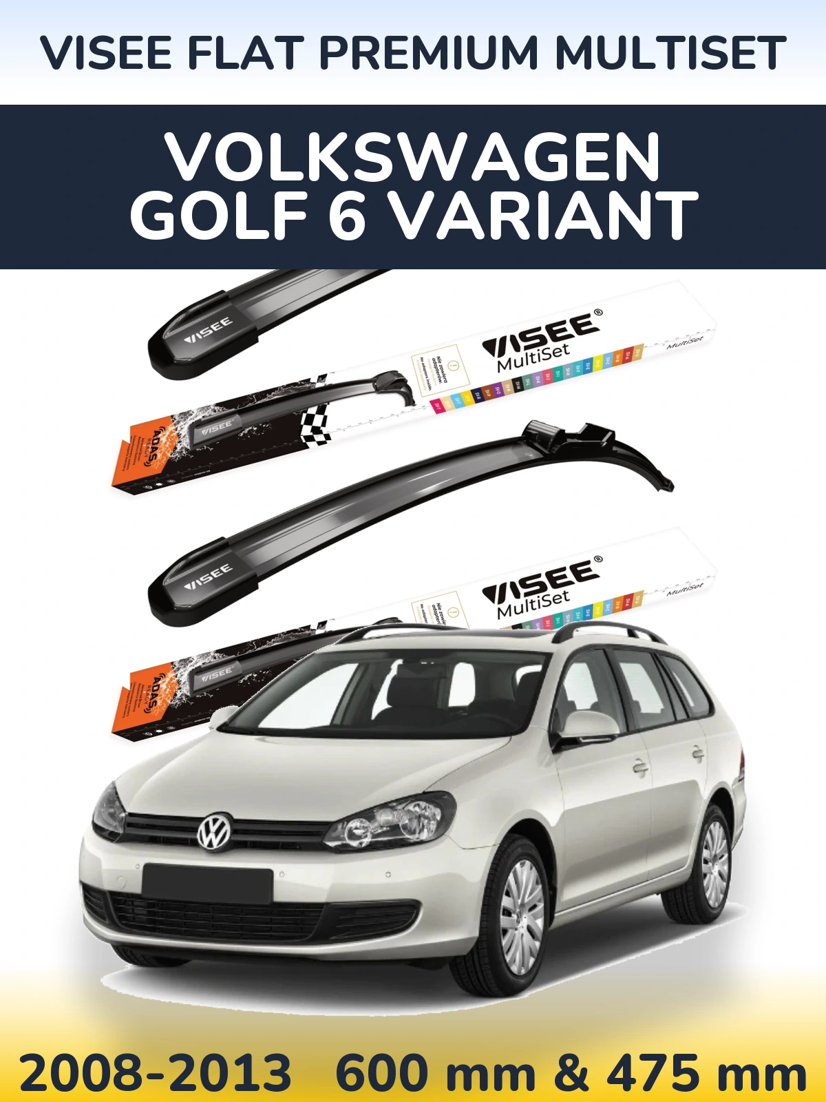 Ștergătoare VISEE FLAT PREMIUM MultiSet pentru Volkswagen Golf 6 Variant