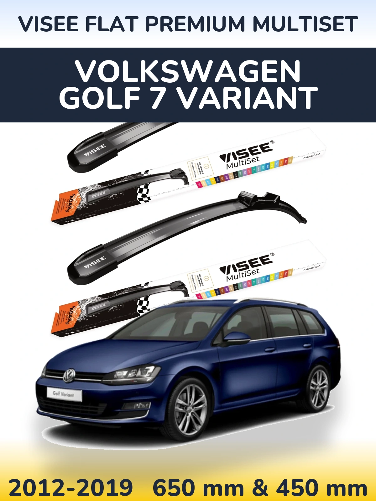 Ștergătoare VISEE FLAT PREMIUM MultiSet pentru Volkswagen Golf 7 Variant