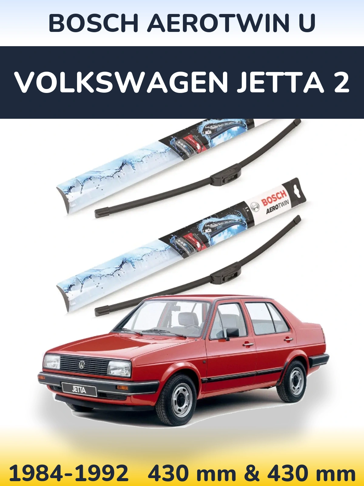Ștergătoare BOSCH AeroTwin U pentru Volkswagen Jetta 2