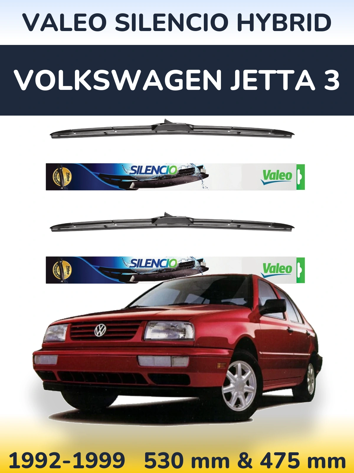 Ștergătoare Valeo Silencio Hybrid pentru Volkswagen Jetta 3