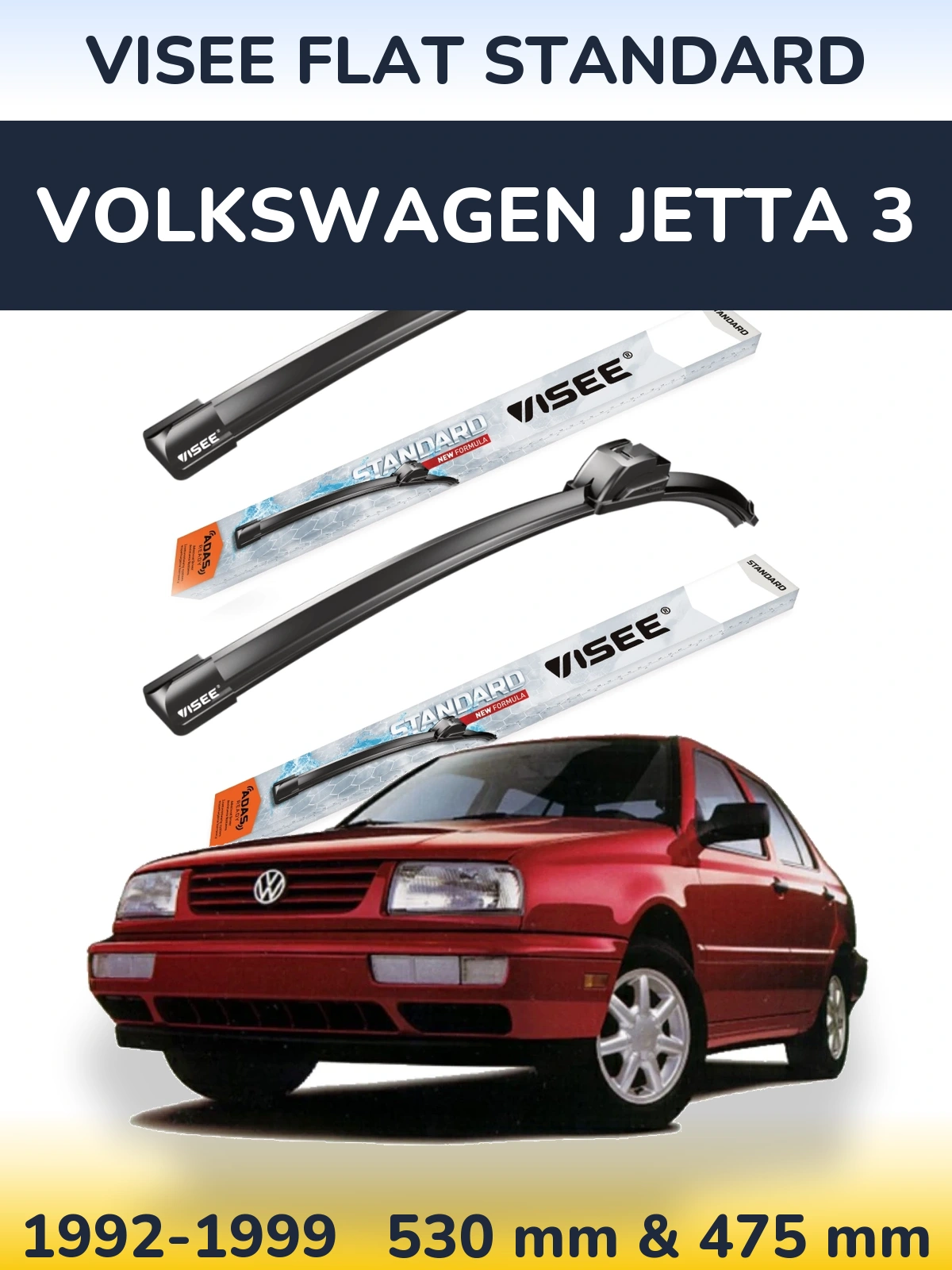 Ștergătoare VISEE FLAT STANDARD pentru Volkswagen Jetta 3