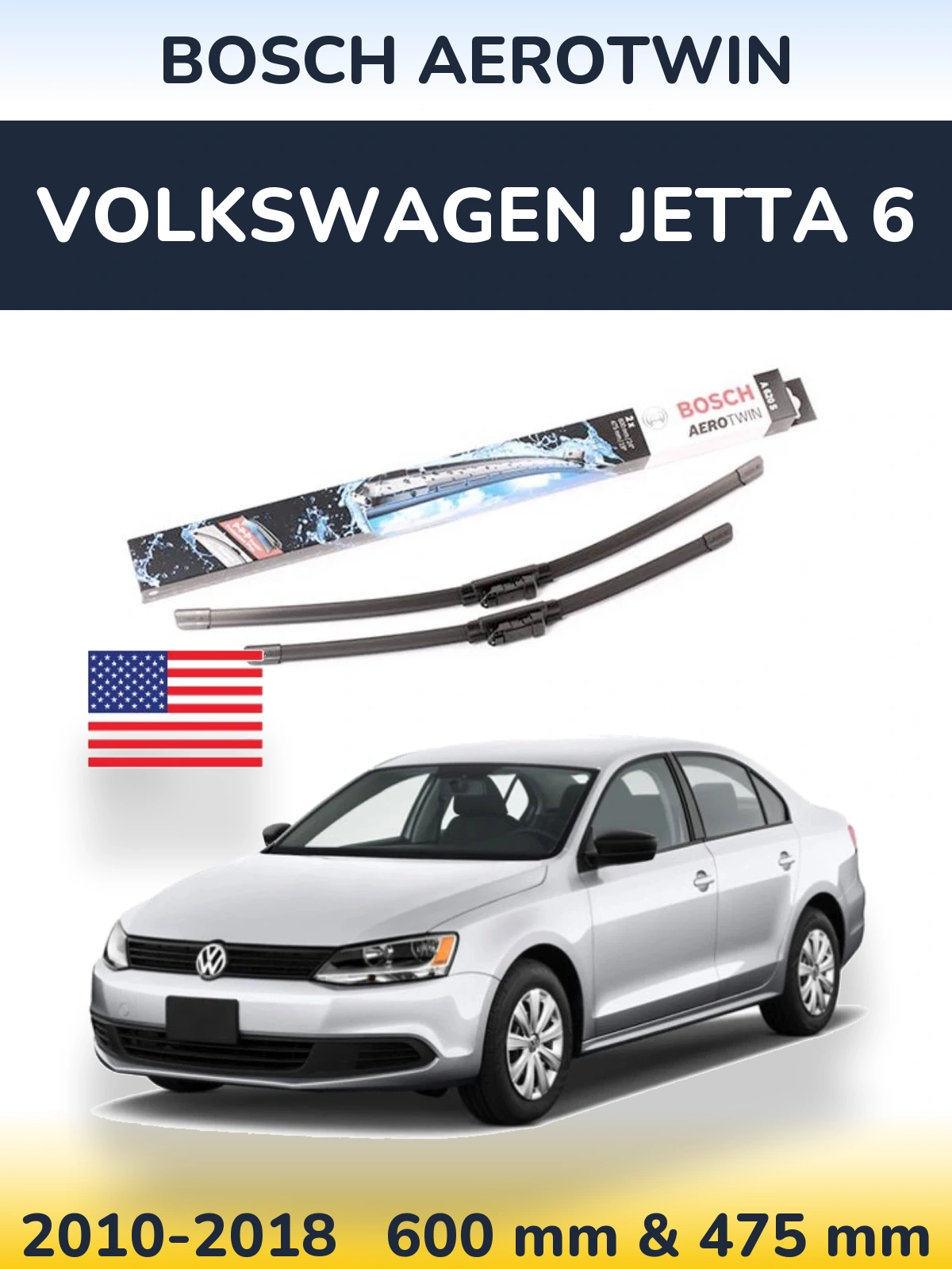 Ștergătoare BOSCH AeroTwin pentru Volkswagen Jetta 6