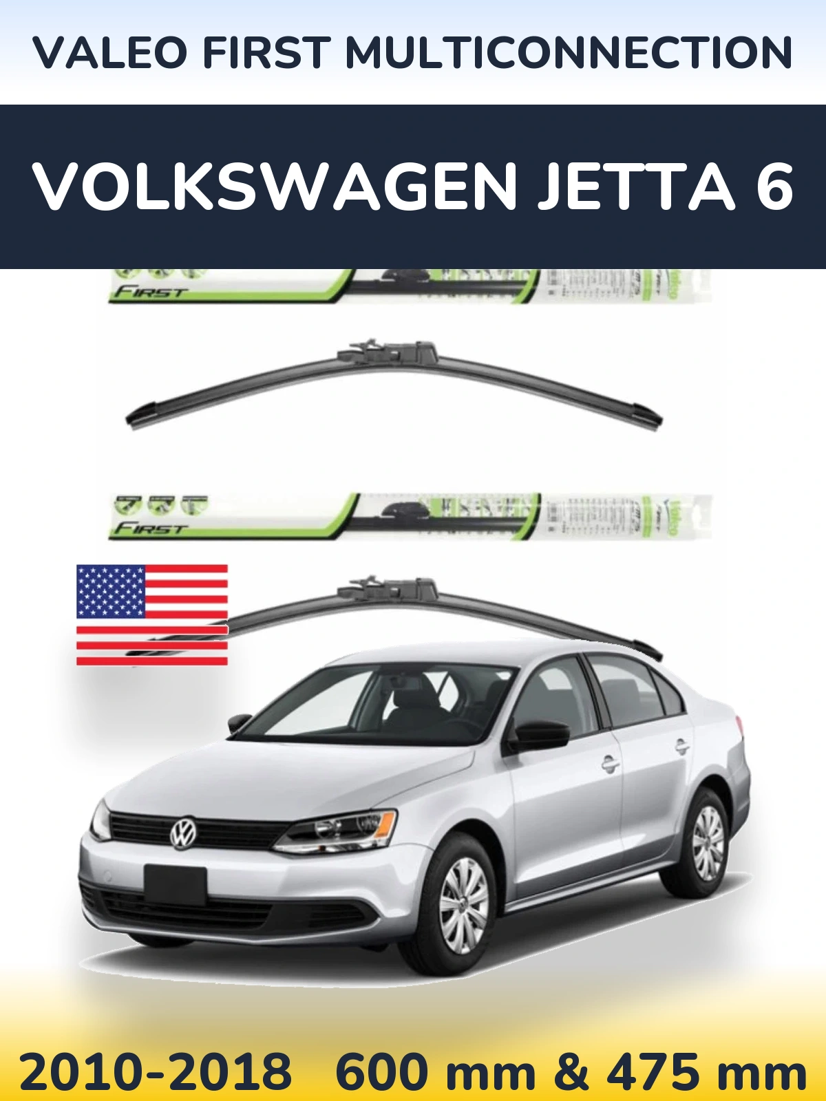Ștergătoare Valeo First MultiConnection pentru Volkswagen Jetta 6