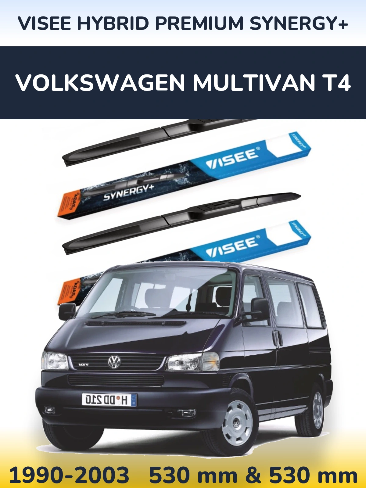 Ștergătoare VISEE HYBRID PREMIUM SYNERGY+ pentru Volkswagen Multivan T4