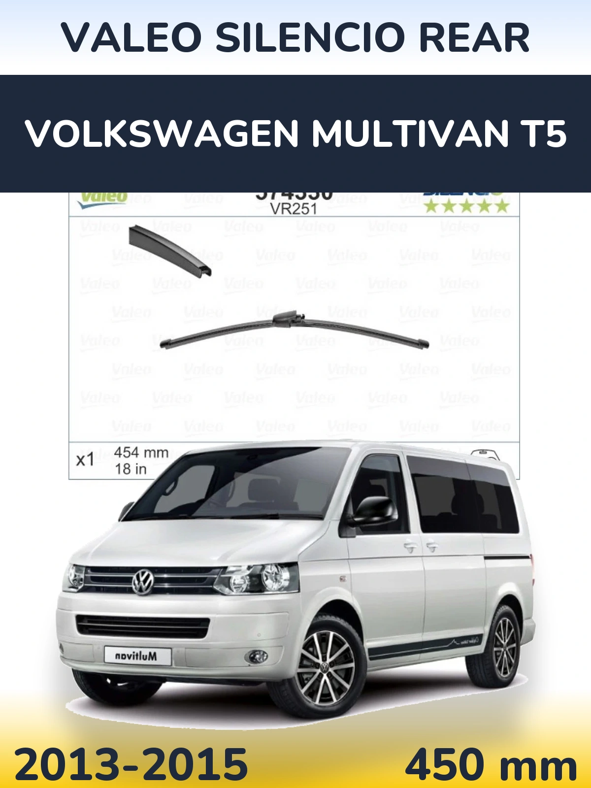 Ștergătoare Valeo Silencio Rear pentru Volkswagen Multivan T5