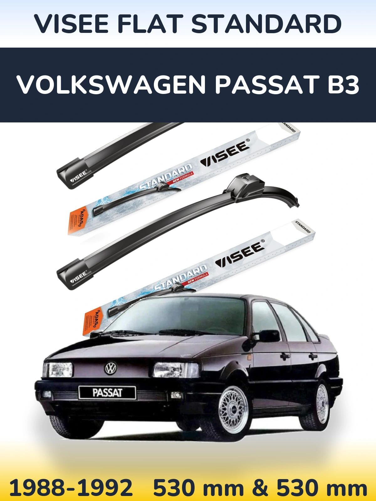 Ștergătoare VISEE FLAT STANDARD pentru Volkswagen Passat B3