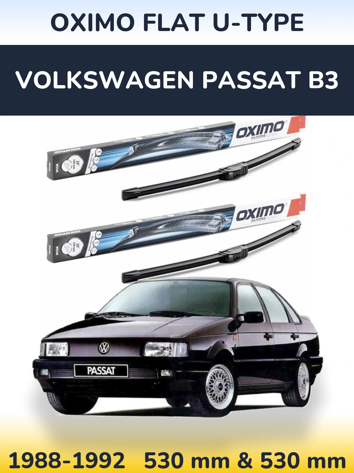 Ștergătoare Oximo Flat U-type pentru Volkswagen Passat B3