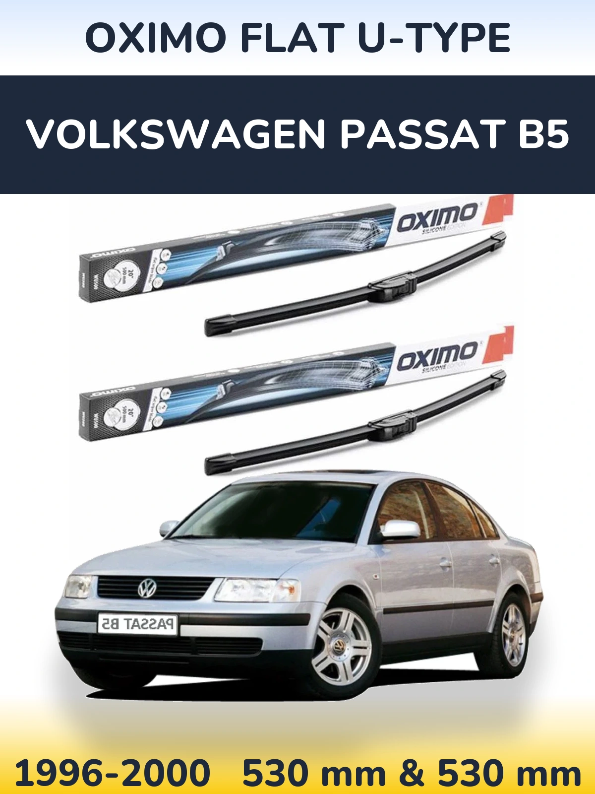 Ștergătoare Oximo Flat U-type pentru Volkswagen Passat B5