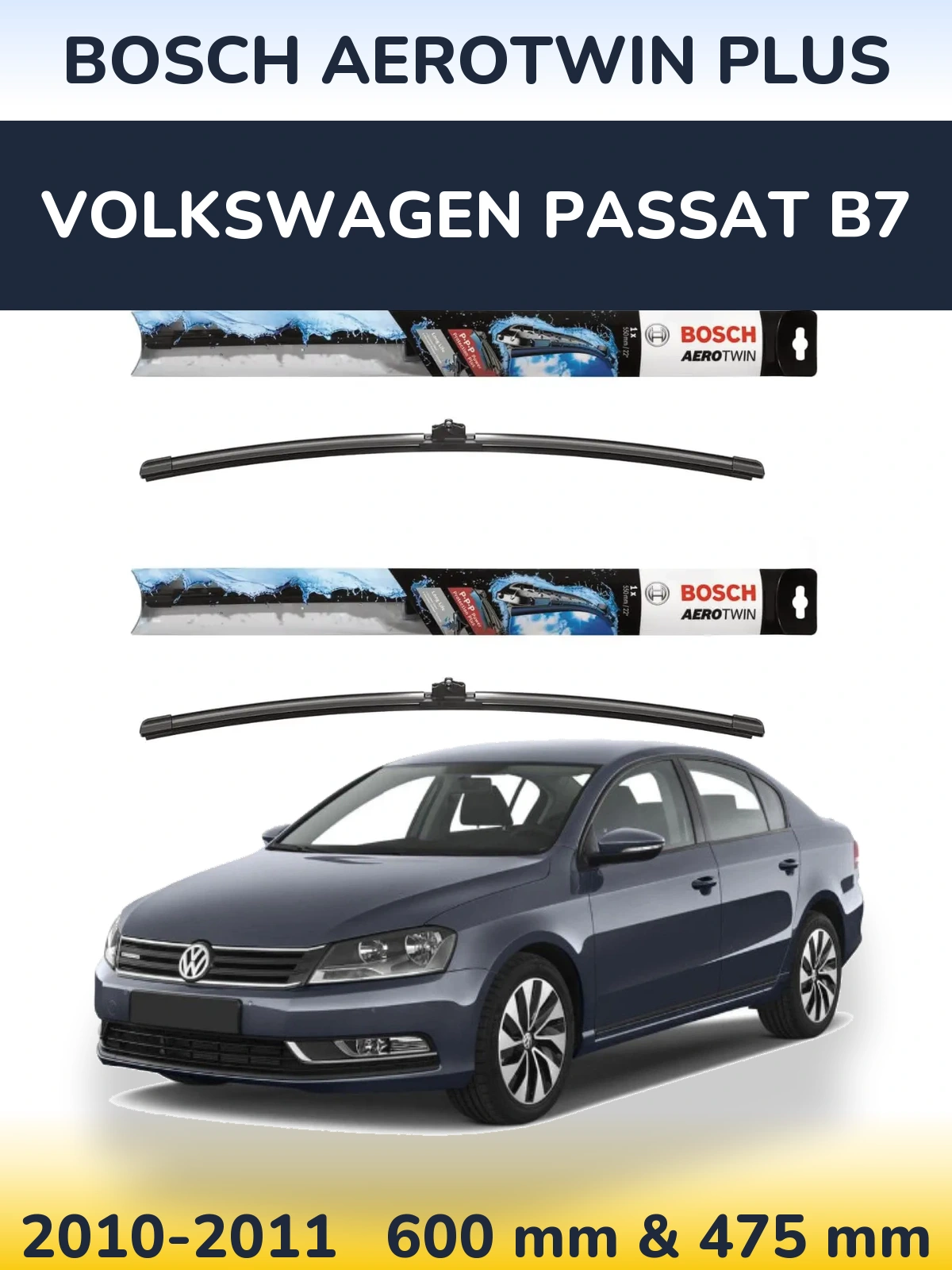 Ștergătoare BOSCH AeroTwin Plus pentru Volkswagen Passat B7