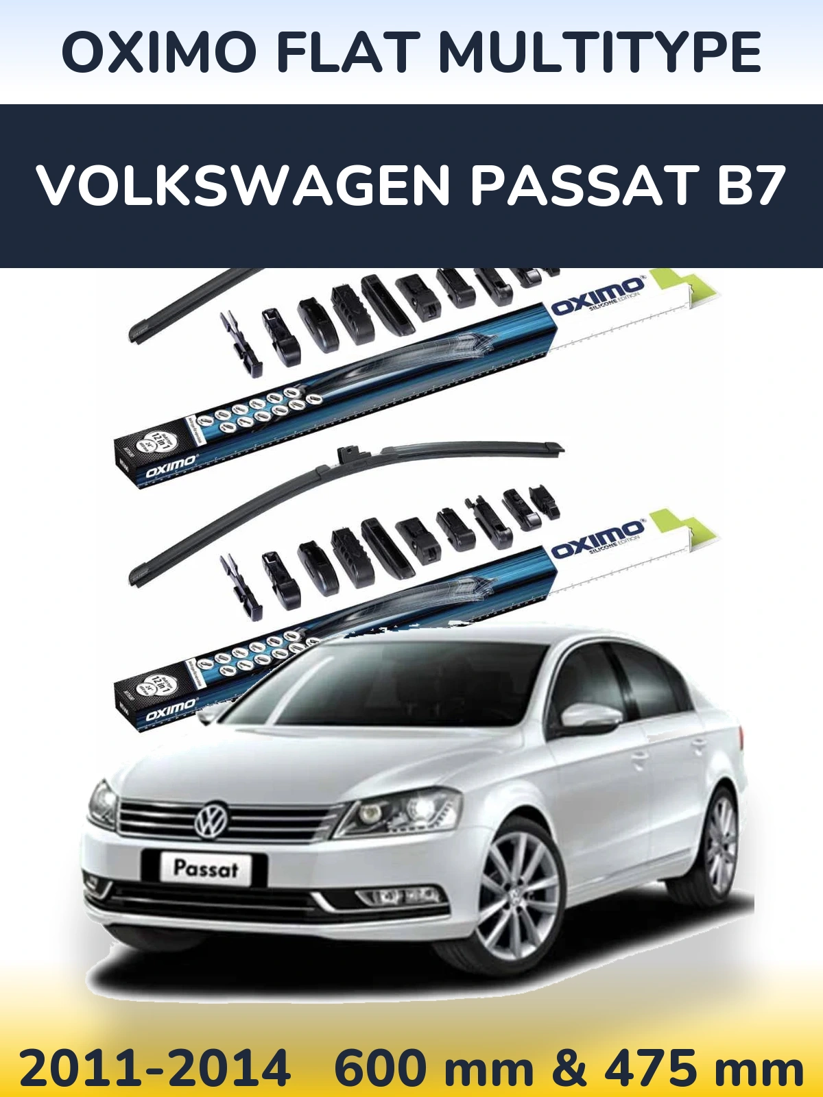 Ștergătoare Oximo Flat MultiTipe pentru Volkswagen Passat B7